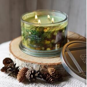 🆕 TRIM THE TREE Candle HomeWorx Large 4 wick candle Pine Mulled Spices Holiday